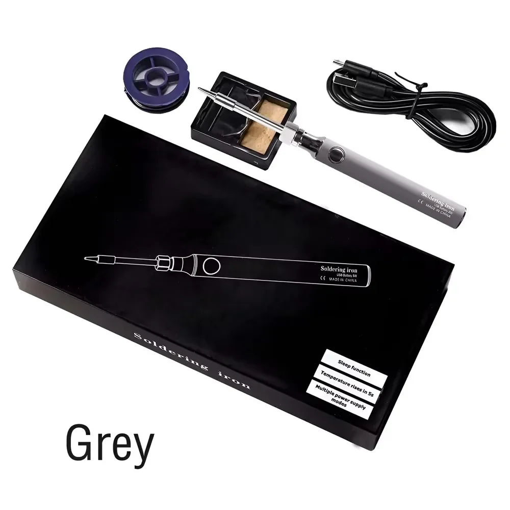 Portable USB 5V Soldering Iron Pen – Wax & Leather Burner USB Soldering Iron Richie's GRAY