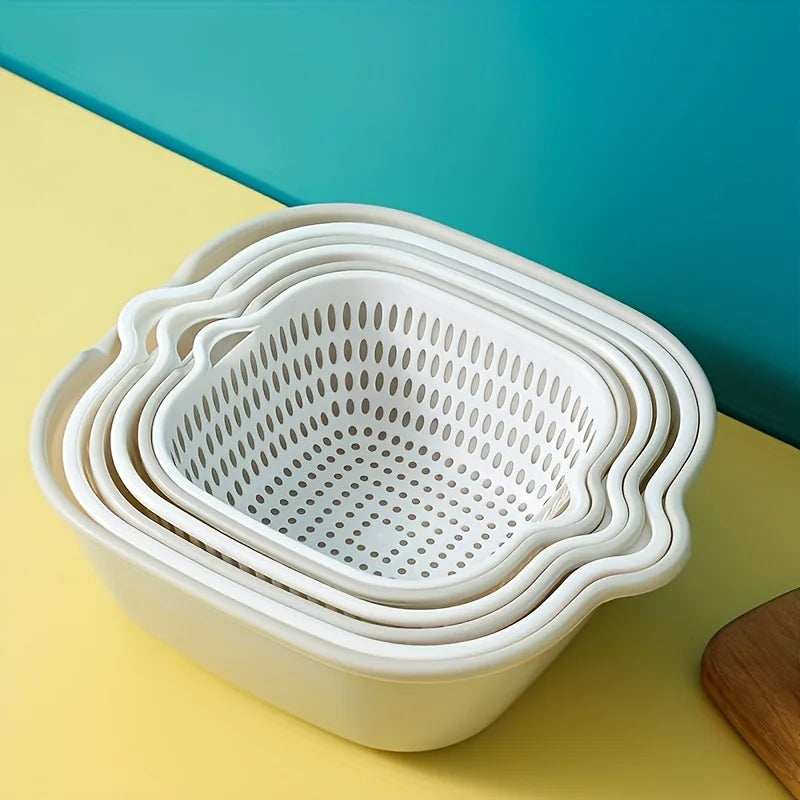 6-Piece Stackable Colander & Basket Set – Gray Food-Grade Colander & Basket Set Richie's