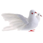 Artificial Foam Feather Peace Dove Ornament – Wedding & Garden Bird Ornament Decor Richie's
