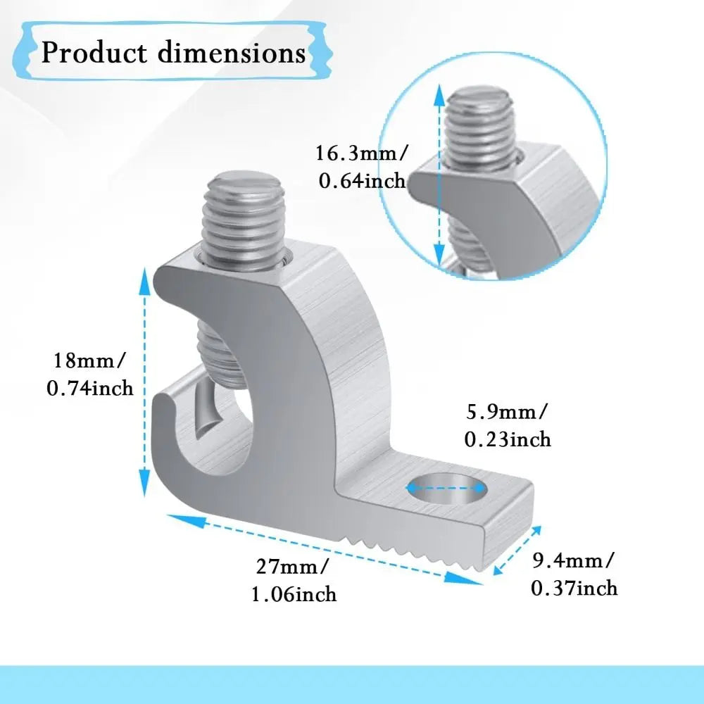 Pool Bonding Aluminum Lay-In Connector | 4–14 AWG, SS Screws Grounding Connector Richie's