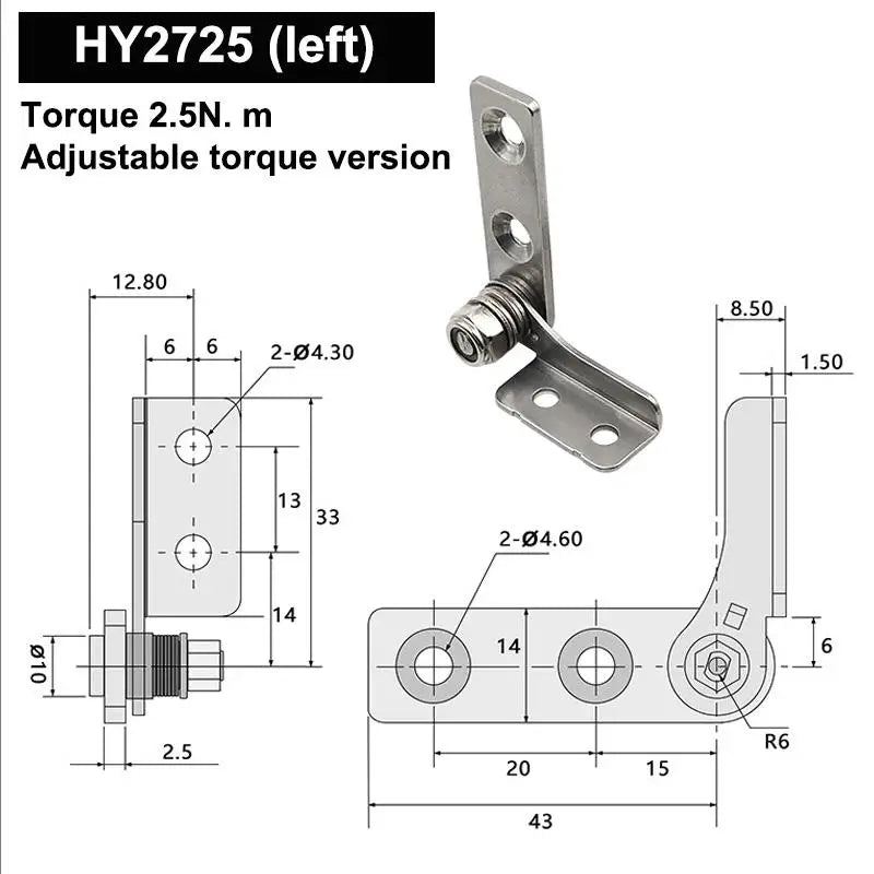 304 Stainless Steel Adjustable Damping Positioning Hinge Damping Hinge Richie's A15