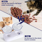 Tilted Elevated Cat Double Bowl – 15° Ergonomic Non-Slip Set Elevated Cat Bowl Richie's