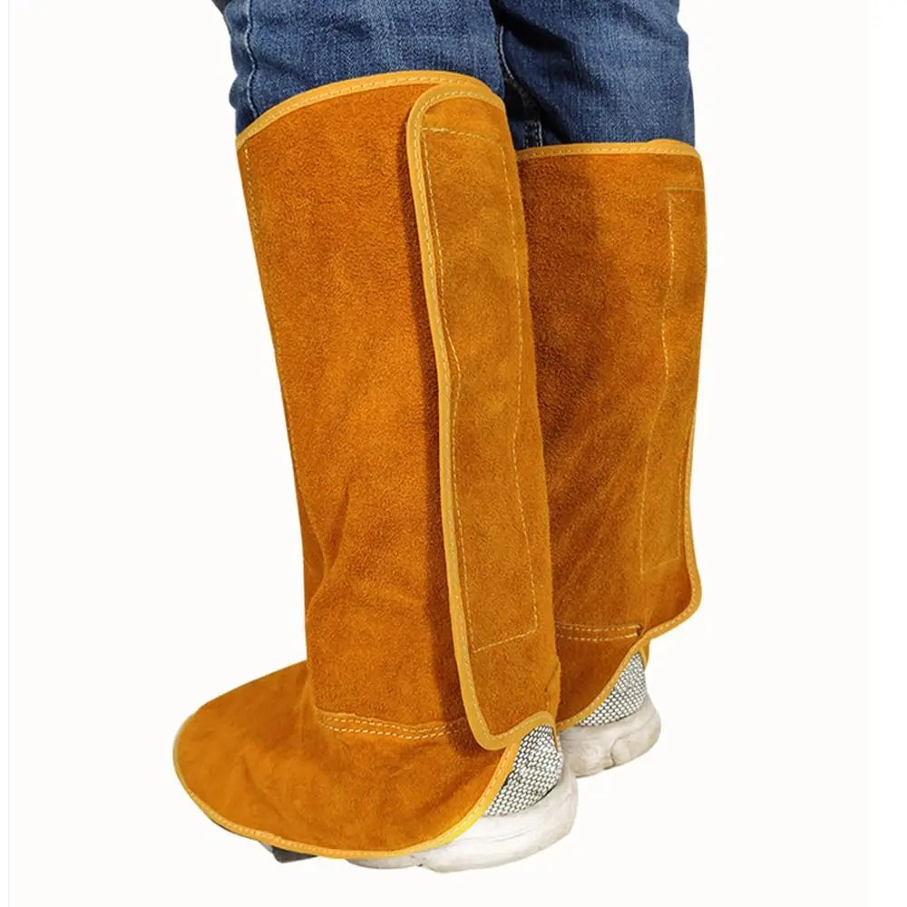 Cow Leather Welding Boot Covers – Flame Resistant Foot Sleeves Welding Boot Covers Richie's