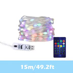 20M RGB LED Fairy Lights USB Bluetooth App Control Holiday Decor LED Fairy String Lights Richie's 15M