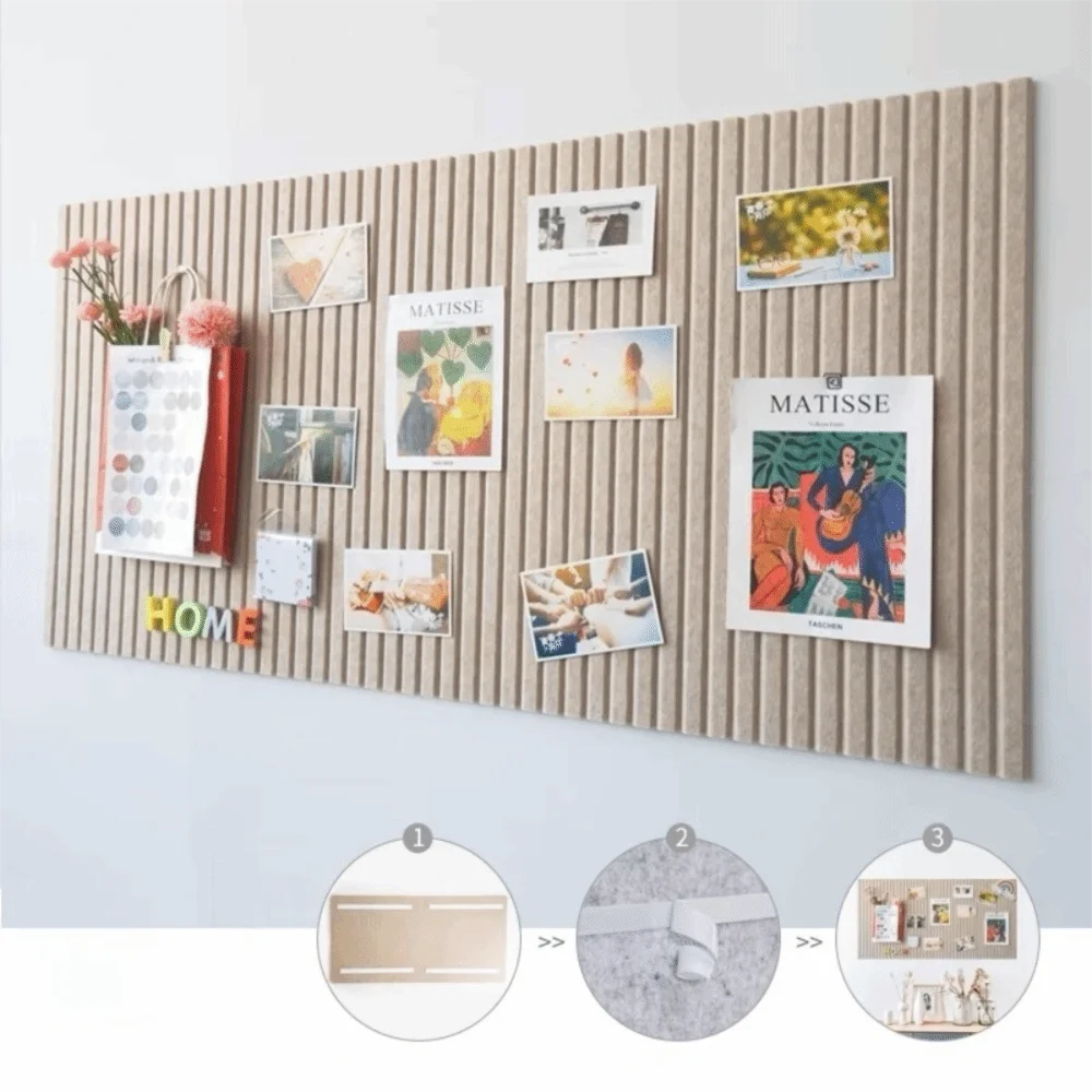 Self-Adhesive Felt Bulletin Board 40x60cm – No-Drill Wall Decor Felt Bulletin Board Richie's Khaki
