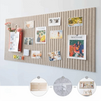Self-Adhesive Felt Bulletin Board 40x60cm – No-Drill Wall Decor Felt Bulletin Board Richie's Khaki