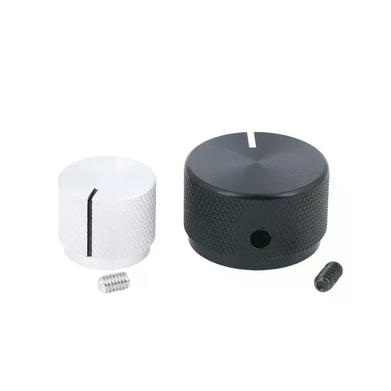 Aluminum Potentiometer Knob 20mm 30mm – Black & Silver Potentiometer Knob Richie's