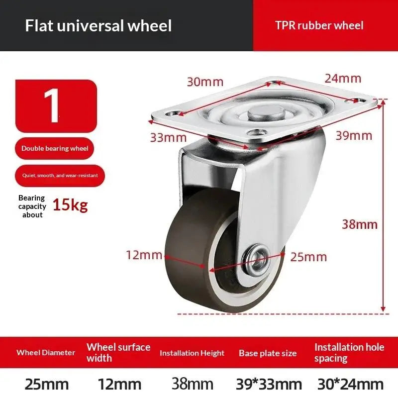 Heavy Duty 360° Swivel Caster Wheels for Furniture & Cabinets Swivel Caster Wheels Richie's A3