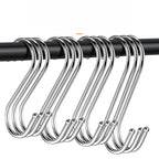 10pcs Stainless Steel S-Hooks for Kitchen, Bathroom & Home S-Shaped Hooks Richie's