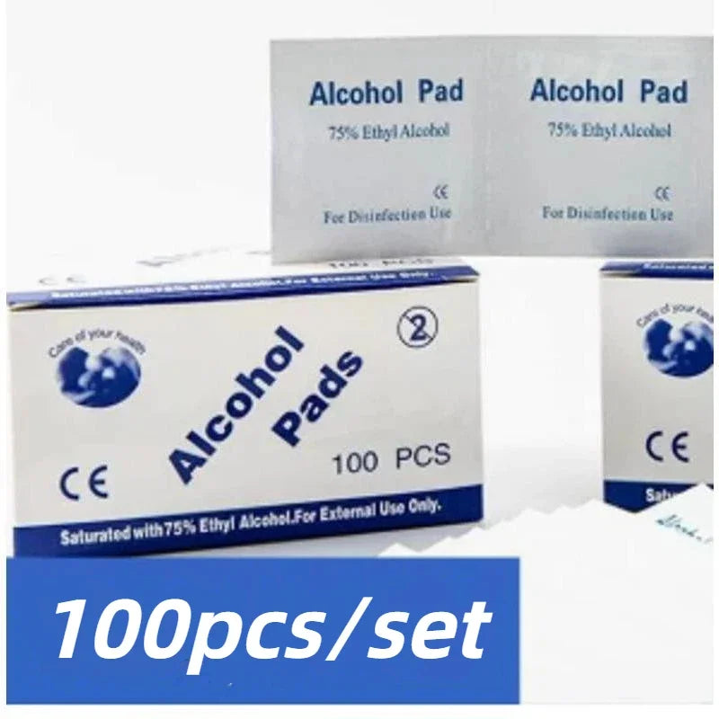 100pcs 75% Alcohol Prep Pads – Isopropyl Swabs for Phone Cleaning Alcohol Prep Pads Richie's A