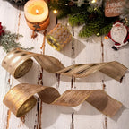 Gold Christmas Tree Ribbon Roll – DIY Bow & Gift Wrapping Christmas Ribbon Richie's