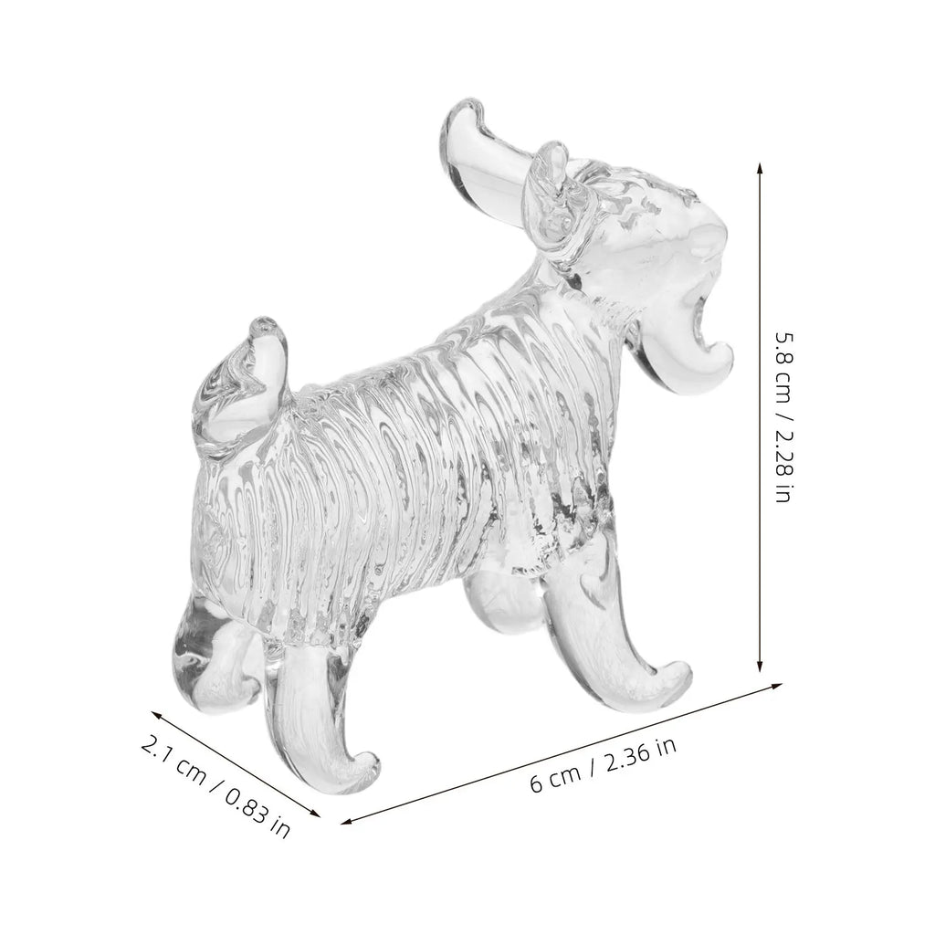 Crystal Glass Sheep Zodiac Figurine – Lunar New Year Décor Glass Zodiac Figurine Richie's