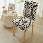 Anti-Slip Jacquard Chair Slipcover – High Elastic Dining Cover Chair Slipcover Richie's Black