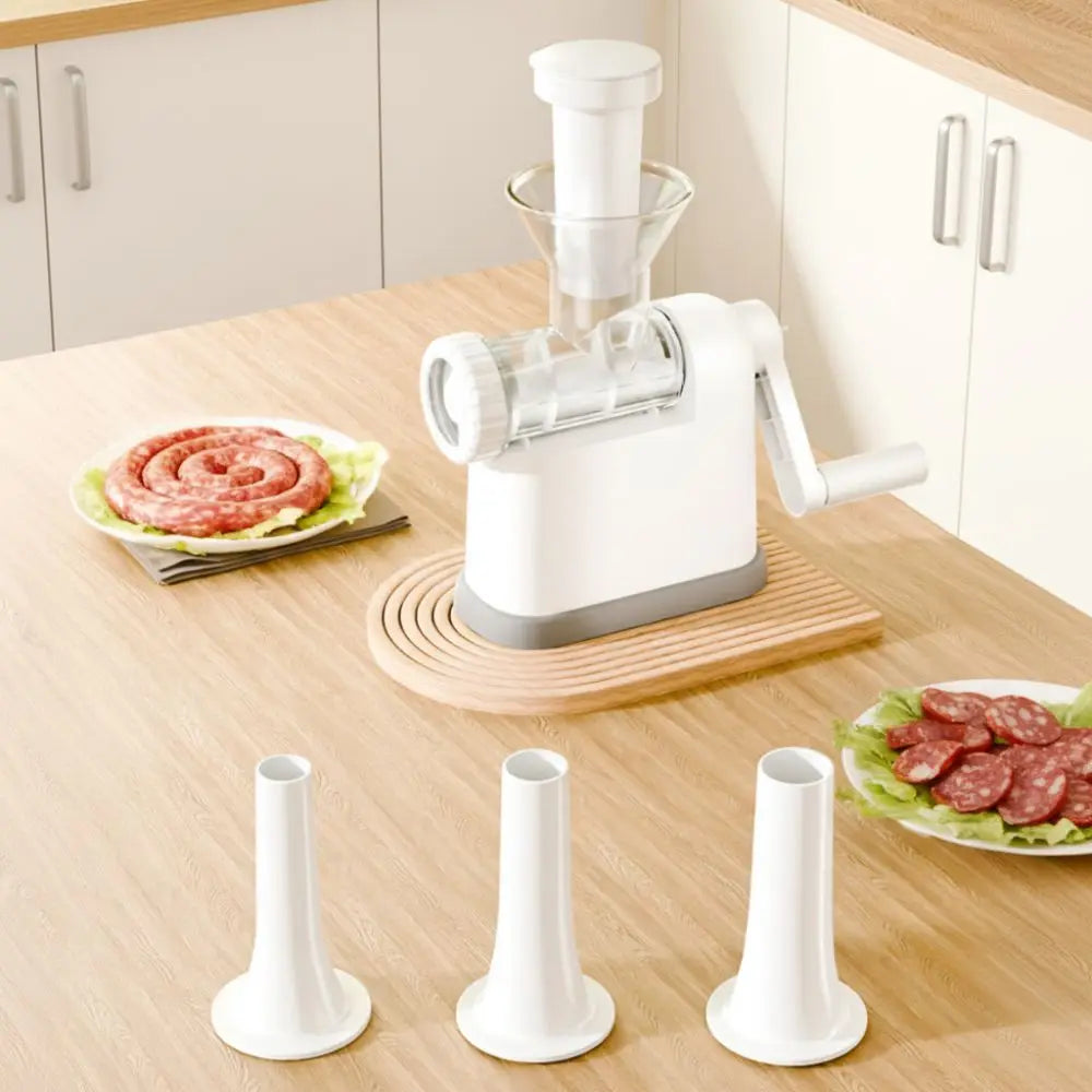 Manual Sausage Stuffer Machine – Large Capacity, 3 Nozzles Sausage Stuffer Machine Richie's