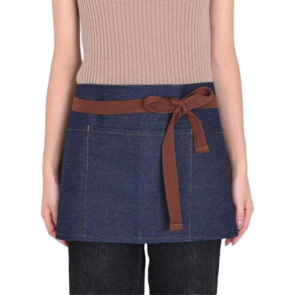 Unisex Denim Half Apron with Multiple Pockets | Workwear Denim Half Apron Richie's Blue