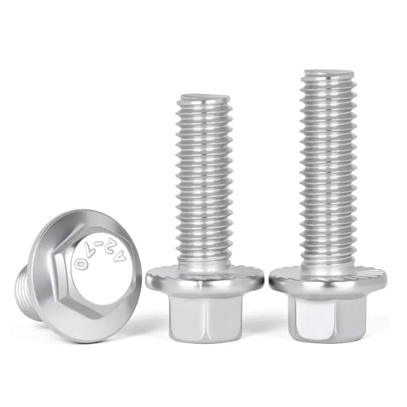 M6 M8 M10 M12 Stainless Steel Hex Flange Bolts Anti-Slip Flange Bolts Richie's
