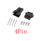 JST SM 2.54mm Connector 2–8 Pin Male Female Crimp Housing Wire Connector Housing Richie's 4Pin 10Set