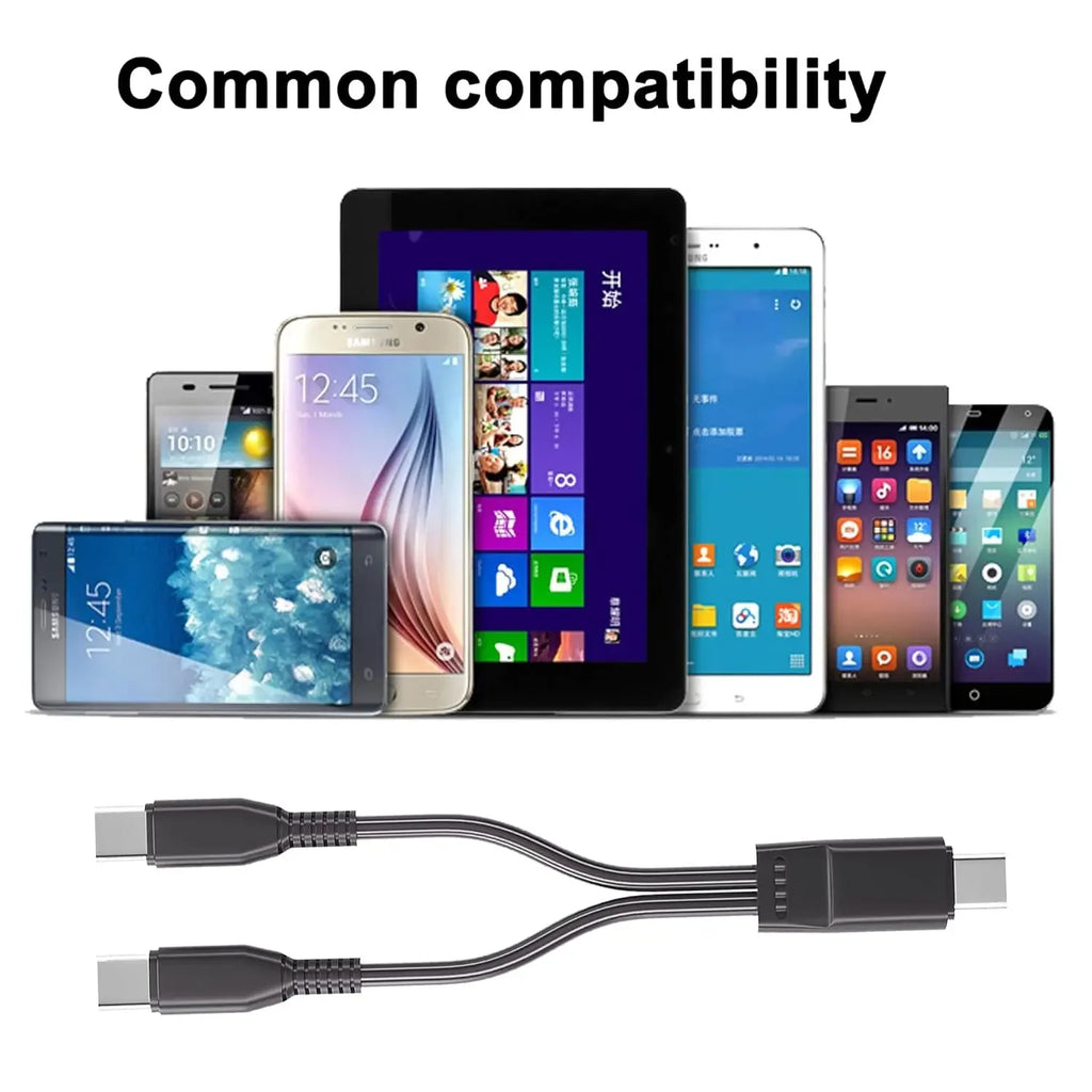 2-in-1 Dual USB-C Fast Charging Cable – iPhone & Android USB-C Charging Cable Richie's