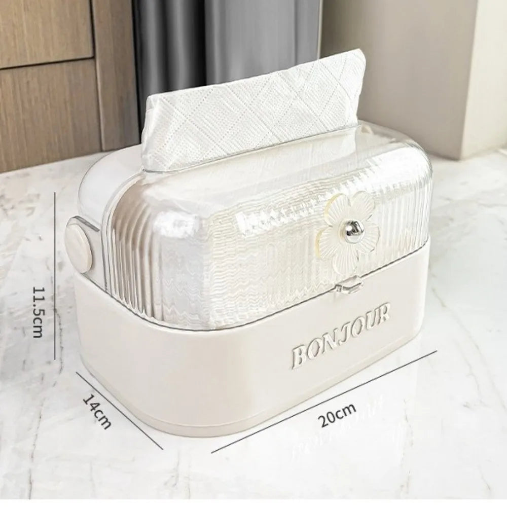 Transparent Paper Towel Holder Large Capacity Dispenser – Red Napkin Dispenser Richie's Red
