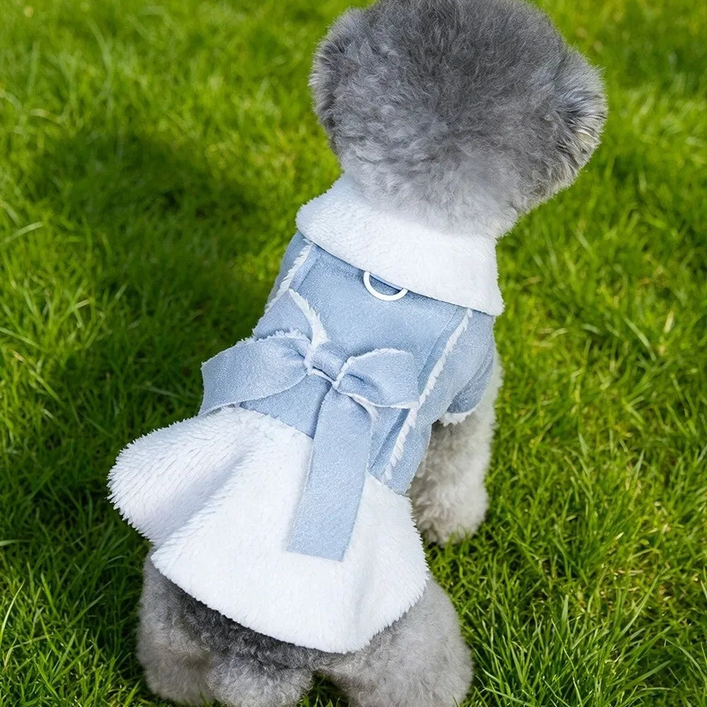 Princess Style Dog Winter Dress – Warm Fleece Coat for Small Dogs Dog Winter Dress Richie's