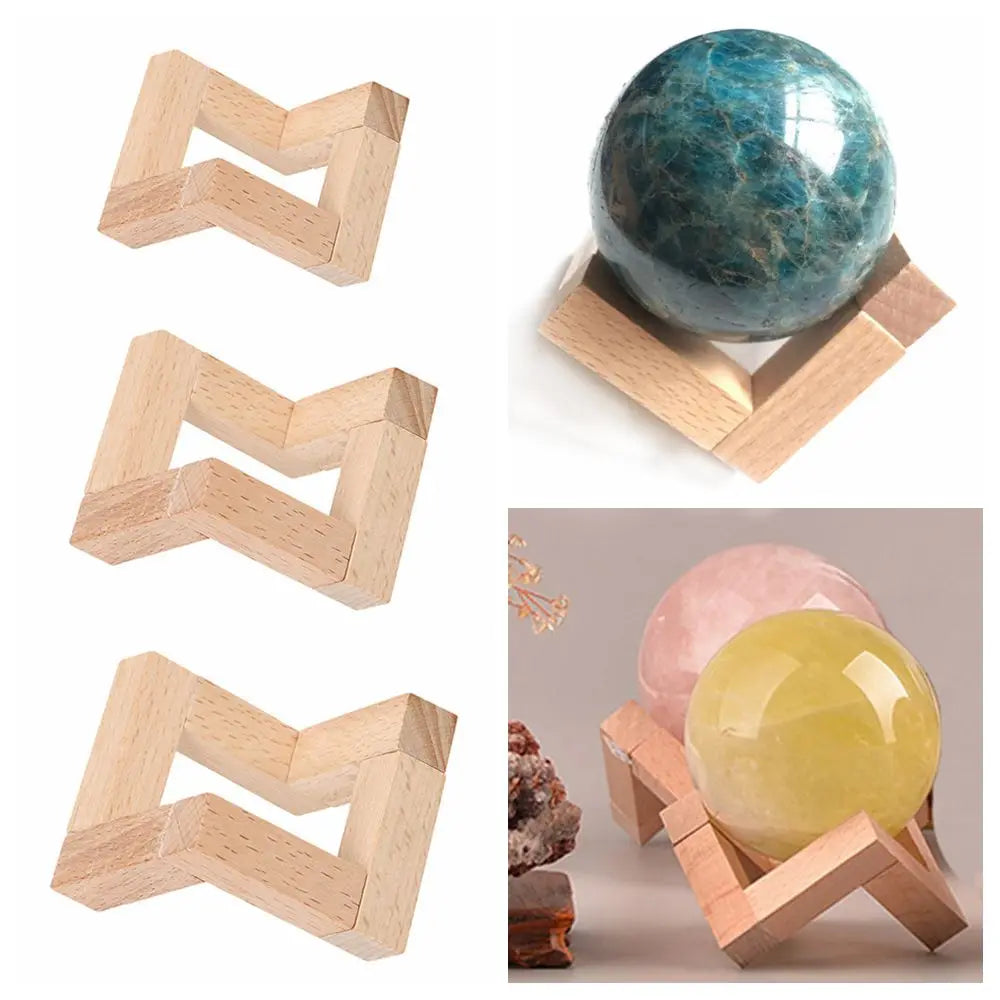 Wood Crystal Ball Holder & Moon Lamp Display Stand Base Display Stand Richie's