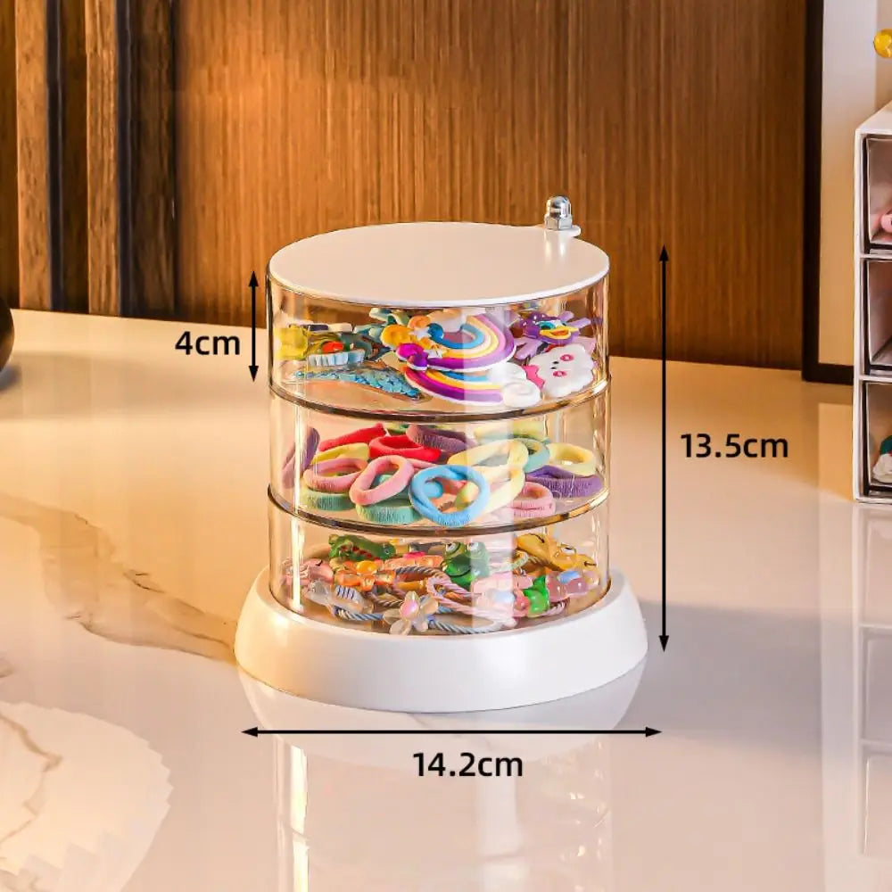 Multi-Layer Rotating Jewelry Box Organizer – Transparent Jewelry Box Organizer Richie's 3-layers