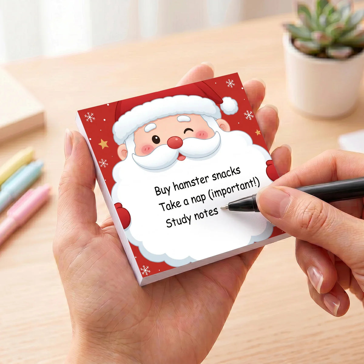 2-Pack Christmas Sticky Notes Santa Snowman Memo Pads Christmas Sticky Notes Richie's