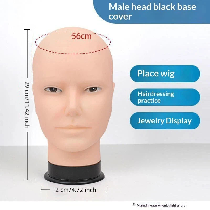 Bald Mannequin Head for Wig Styling, Makeup & Hat Display Mannequin Head Richie's 3