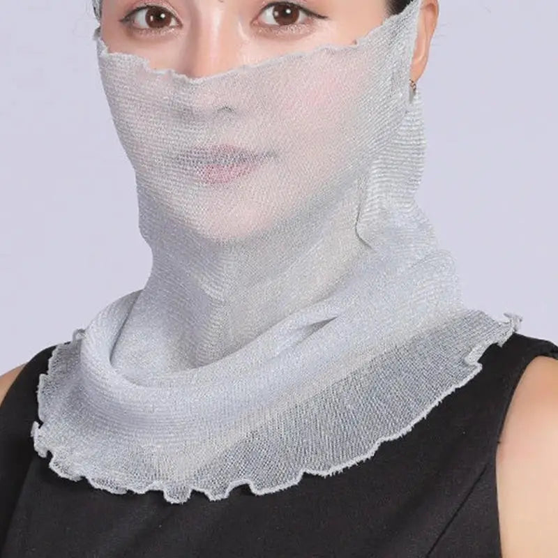 Women's Anti-UV Chiffon Neck Scarf – Multi-Style Sun Cover Women's Sun Scarf Richie's 06