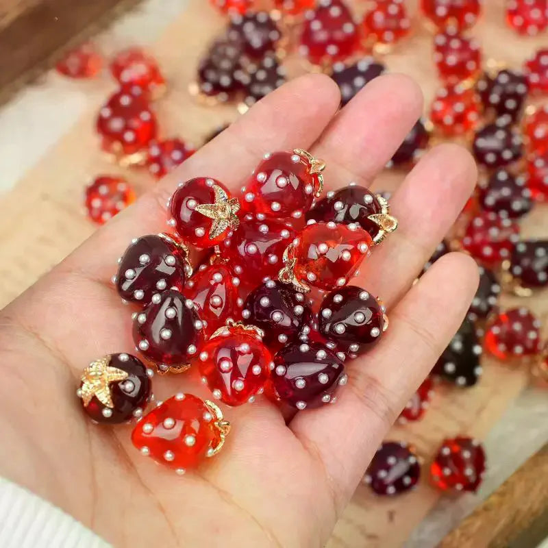 Strawberry Resin Charm Pendant – DIY Earrings, Necklaces & More Resin Jewelry Charm Richie's