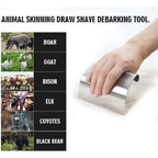 Stainless Steel Skinning & Fleshing Knife – Draw Shave Hide Tool Fleshing Knife Richie's