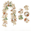Autumn Maple Leaf & Pumpkin Wreath – Fall Holiday Wall Decor Seasonal Decorative Wreath Richie's 1 item