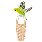 Parrot Food Basket – Natural Wood Bird Foraging Basket with Hook Bird Foraging Basket Richie's