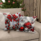 4 Pcs Christmas Pillow Covers Zippered Festive Polyester Set Decorative Pillow Covers Richie's