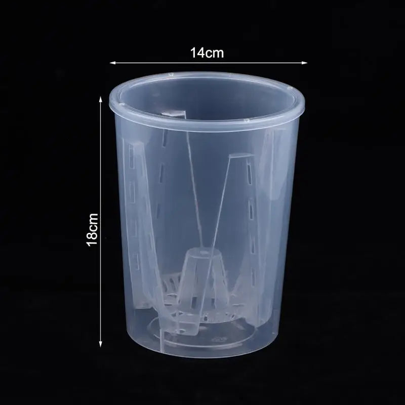 Self-Watering Transparent Plastic Flower Pot – Double Layer Self-Watering Planter Pot Richie's 14CM