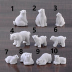 Polar Bear Resin Figurine – Fairy Garden & Micro Landscape Miniature Miniature Figurine Richie's