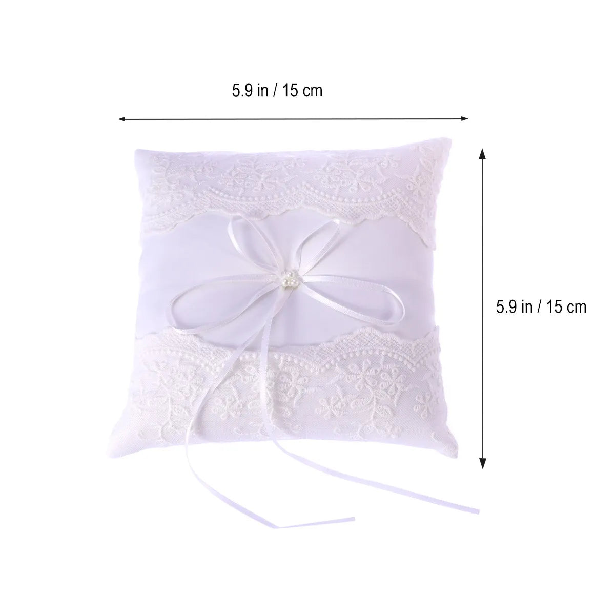 Wedding Ring Bearer Pillow Lace Satin Cushion 20x20cm Ring Bearer Pillow Richie's