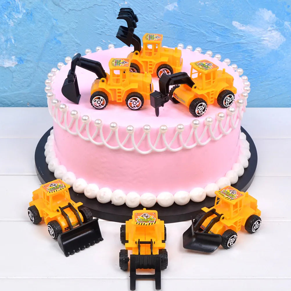 6Pcs Construction Truck Cake Toppers – Birthday Party Decor Cake Topper Set Richie's