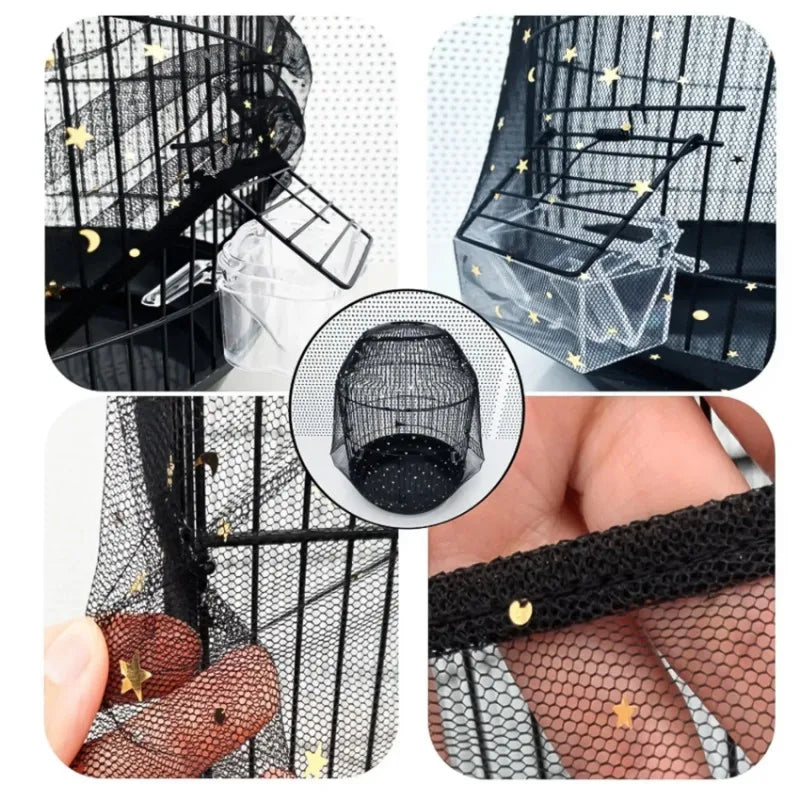 Stretchy Mesh Bird Cage Seed Catcher Skirt Net | Easy Clean Bird Cage Accessory Richie's