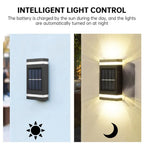 6 LED Solar Wall Light Outdoor IP65 Waterproof Garden Lamp Solar Wall Light Richie's