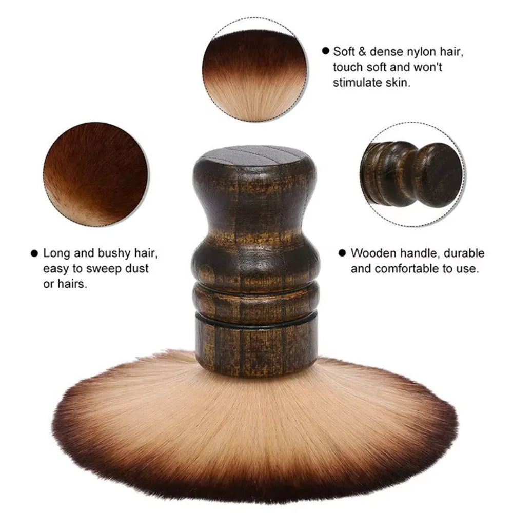 Wooden Handle Barber Neck Brush – Soft & Easy to Clean Barber Neck Brush Richie's