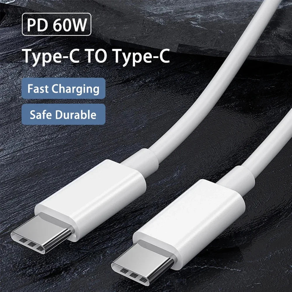 FUCHU PD 60W USB-C to USB-C Fast Charge Data Cable 1M 2M USB-C Charging Cable Richie's