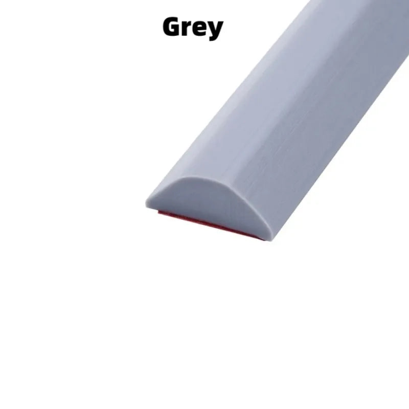 Silicone Shower Water Stopper – Self-Adhesive Bathroom Flood Dam Shower Water Stopper Richie's Gray 1M