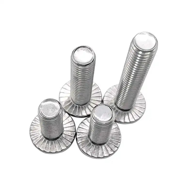 304 SS Serrated Flange Hex Bolts UNC 1/4-20 5/16-18 3/8-16 10pcs Flange Hex Bolt Richie's