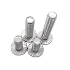304 SS Serrated Flange Hex Bolts UNC 1/4-20 5/16-18 3/8-16 10pcs Flange Hex Bolt Richie's