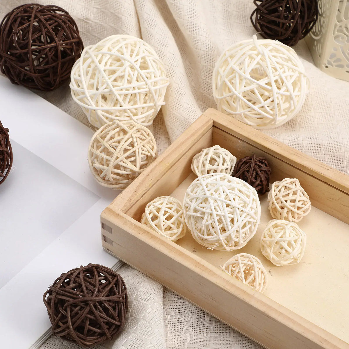 24Pcs Handcrafted Vine Ball Ornaments – Christmas & Home Decor Christmas Ornaments Richie's