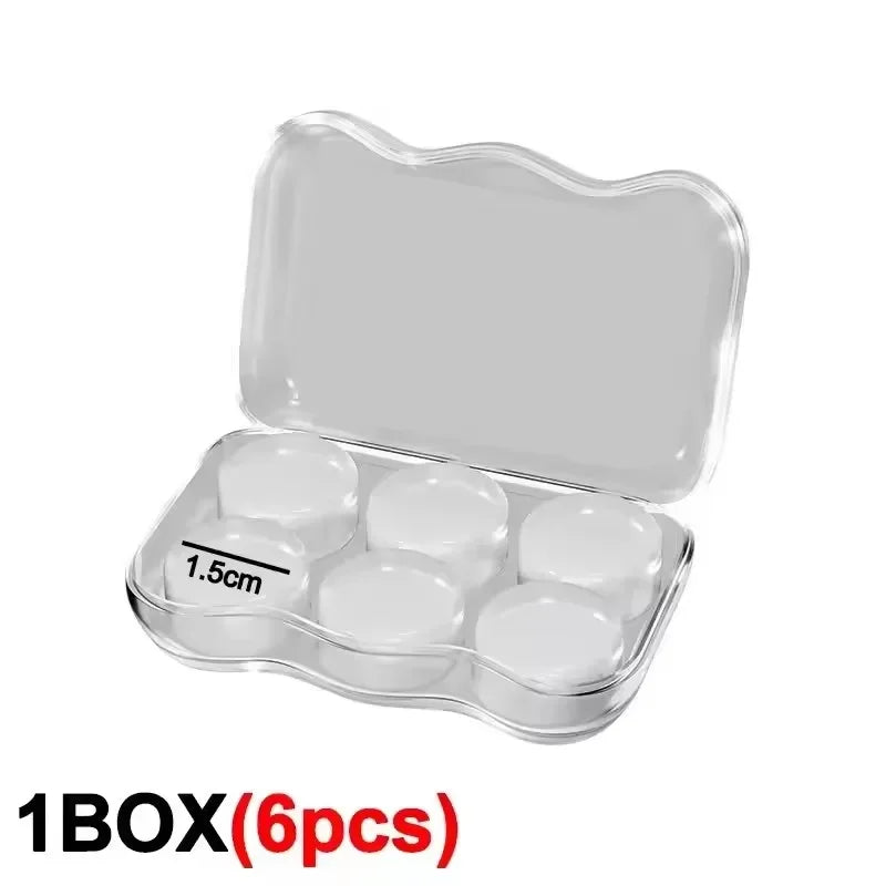 Soft Silicone Gel Earplugs – Reusable, Waterproof, Noise Cancelling Silicone Earplugs Richie's 1 Box(6pcs)-Gel