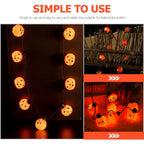 2Pcs Halloween Pumpkin LED String Lights – Warm Glow Decor LED String Lights Richie's