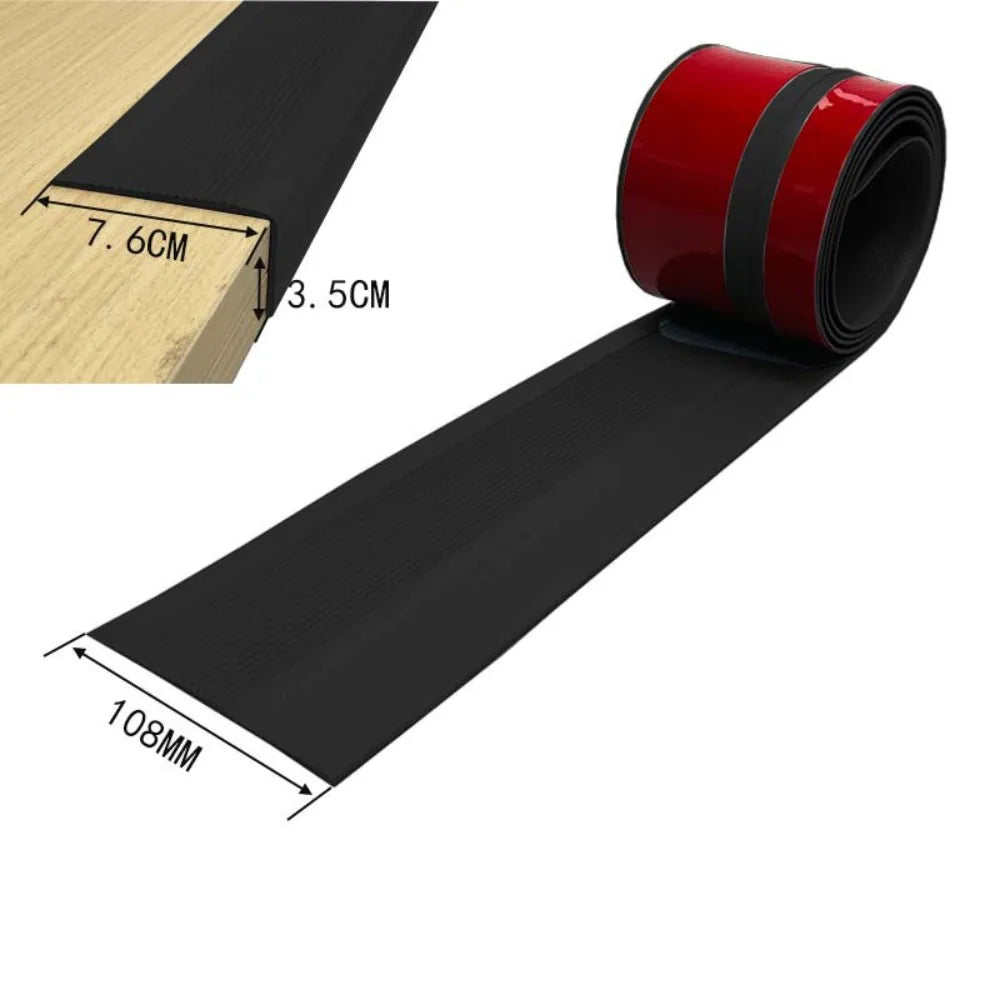 100cm PVC Non-Slip Stair Tread Strips | Peel & Stick Step Tape Stair Safety Strip Richie's Black-108mm