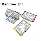 Mini Metal Wire Shopping Basket – Mesh Desk Organizer 2 Sizes Wire Storage Basket Richie's 15x10.5x6cm